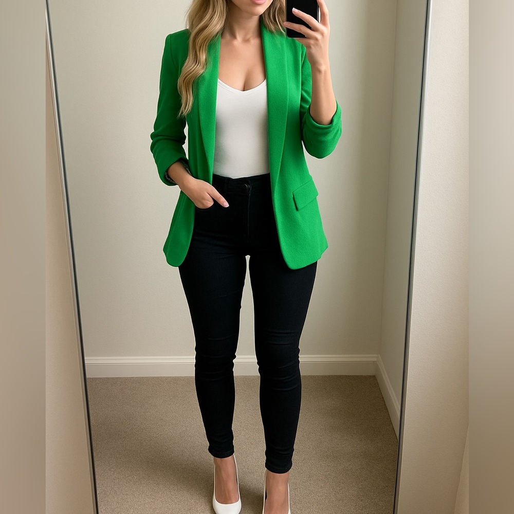 Bar III Vibrant Green Blazer
